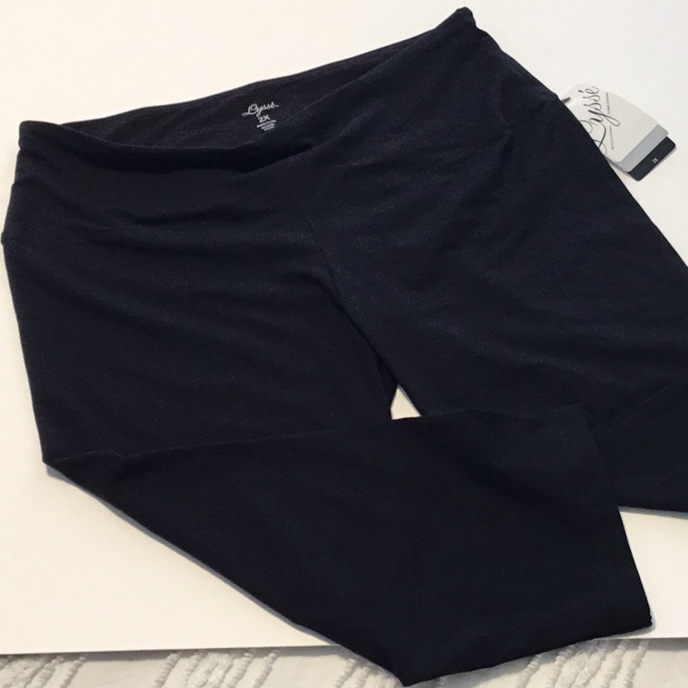 Lysse black cotton capri, 2x